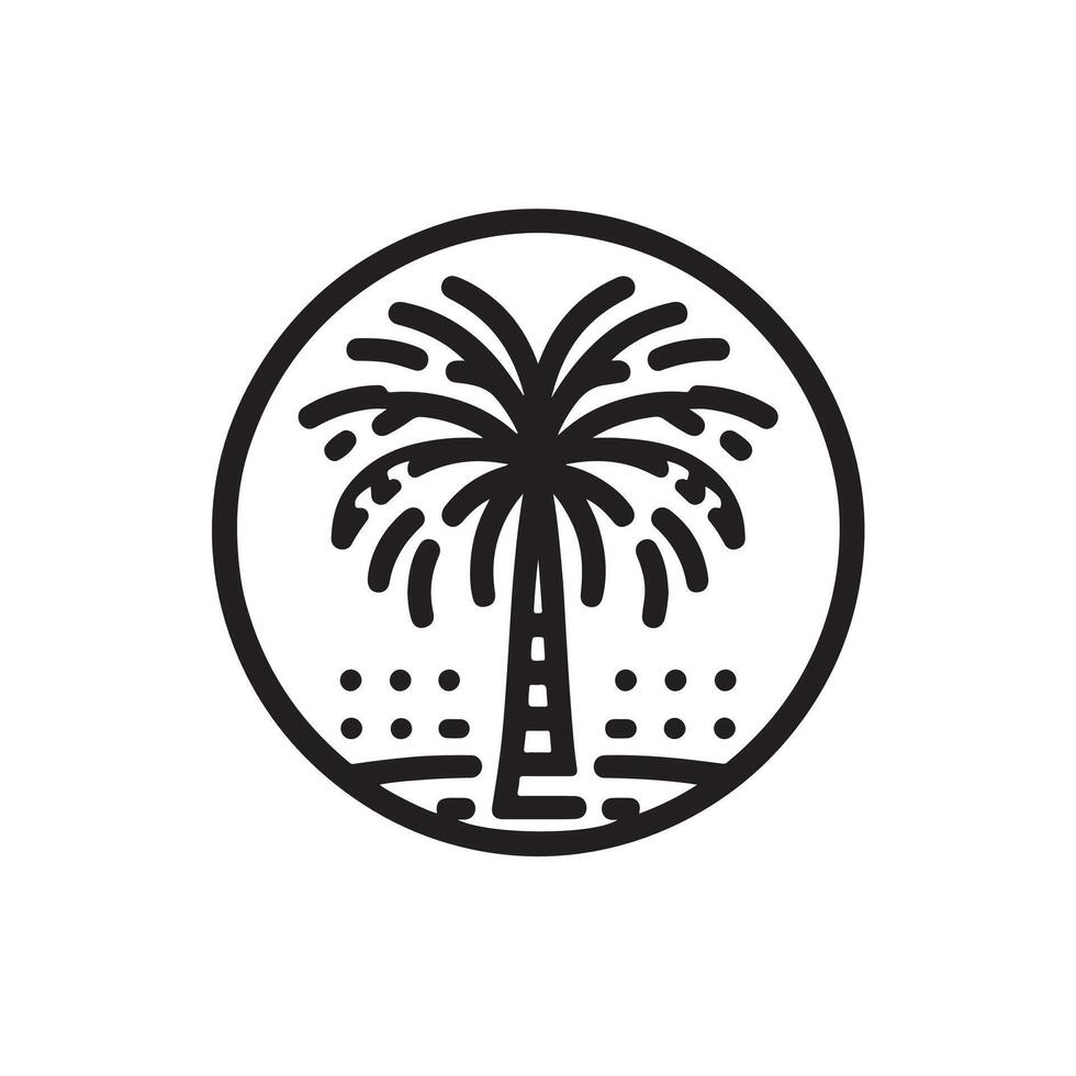 Palm tree icon. vector