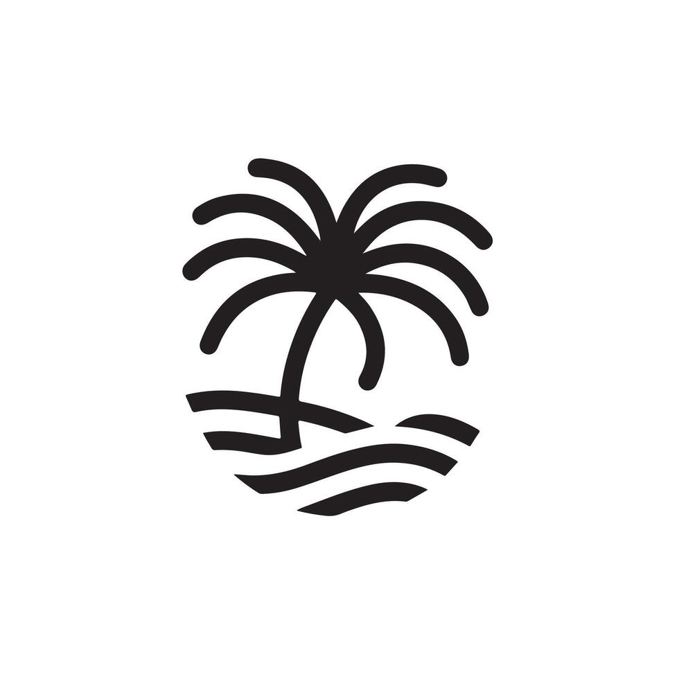 Palm tree icon. vector