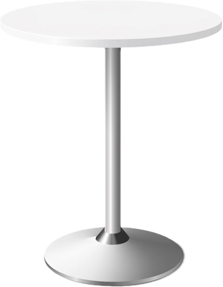 Simple Modern Round White Table. png