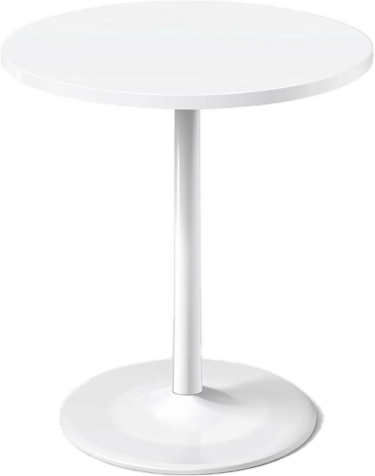Simple Modern Round White Table. png