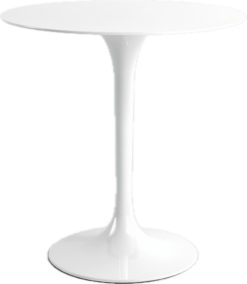 Simple Modern Round White Table. png