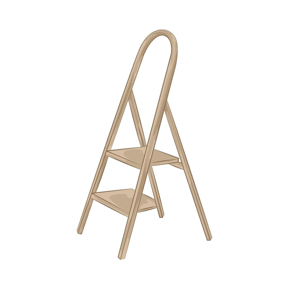 Illustration of portable ladder vector