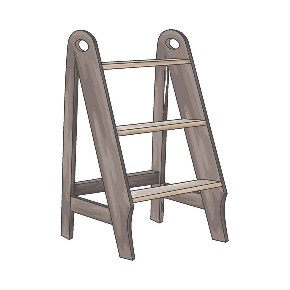 Illustration of portable ladder vector