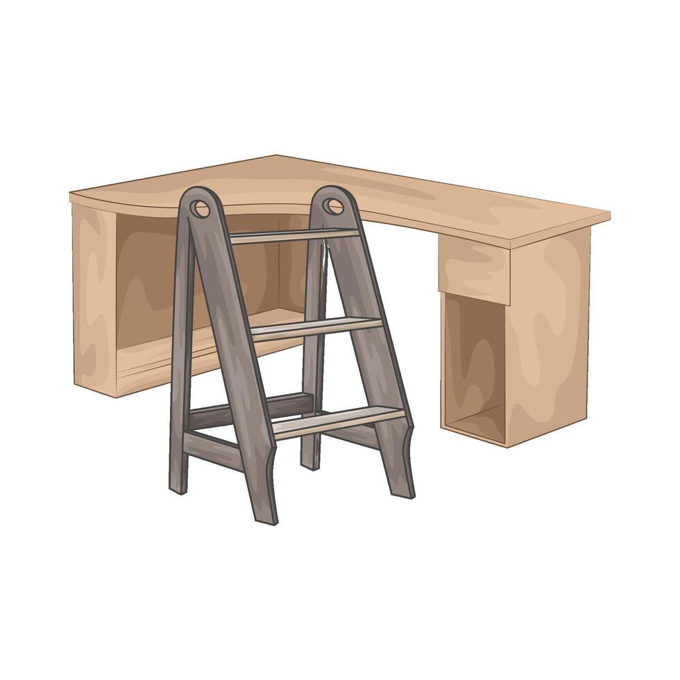 Illustration of portable ladder vector