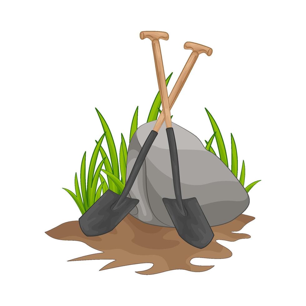 Illustration of shovel vector