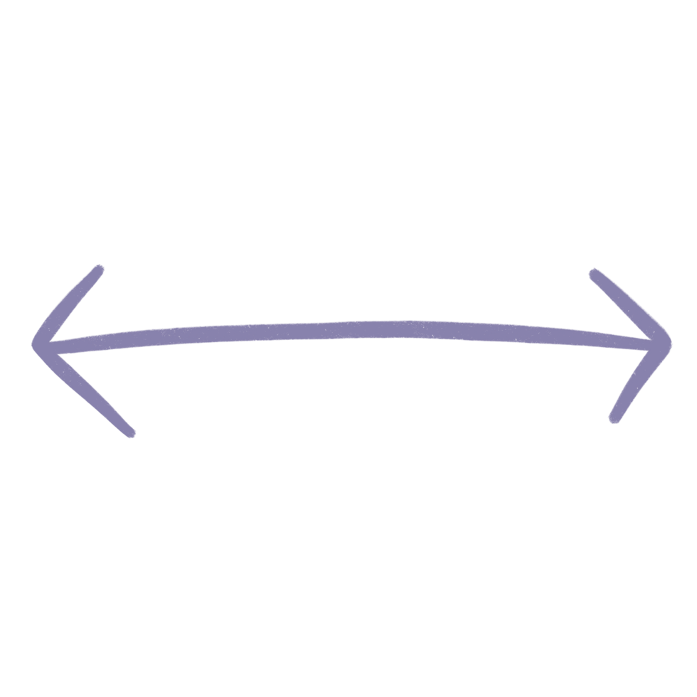 Purple Arrow Line Two Way Or Double Arrow Sketch Arrow Line Element png