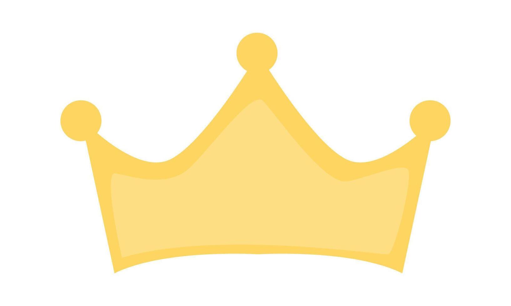 Golden Royal Crown illustration on white background vector