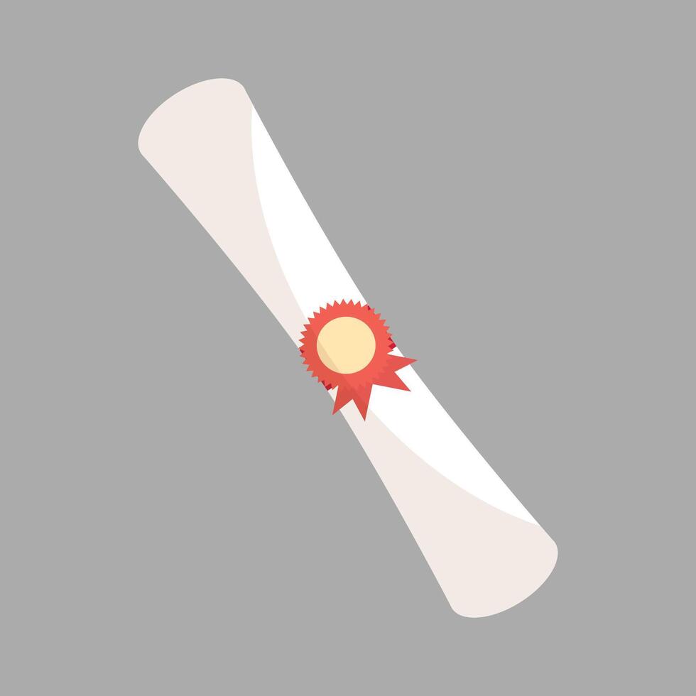 Scroll with ribbon cartoon icon Science single symbol on a white background vector