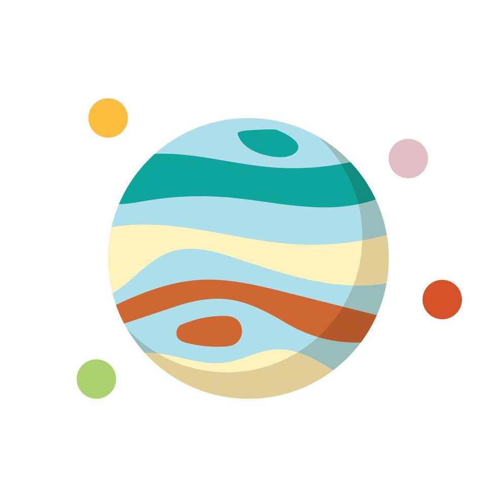 cute hand drawn planets on white background vector