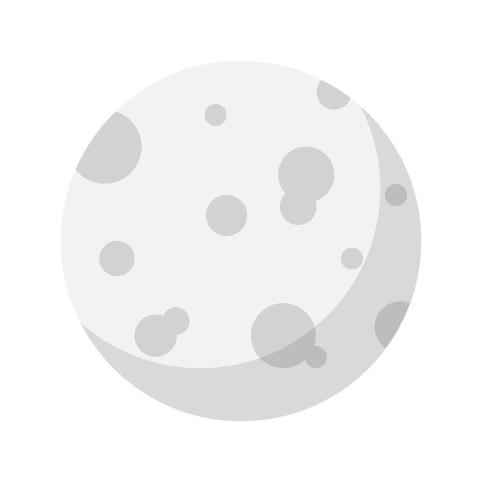 Full Moon Flat Illustration on white background vector