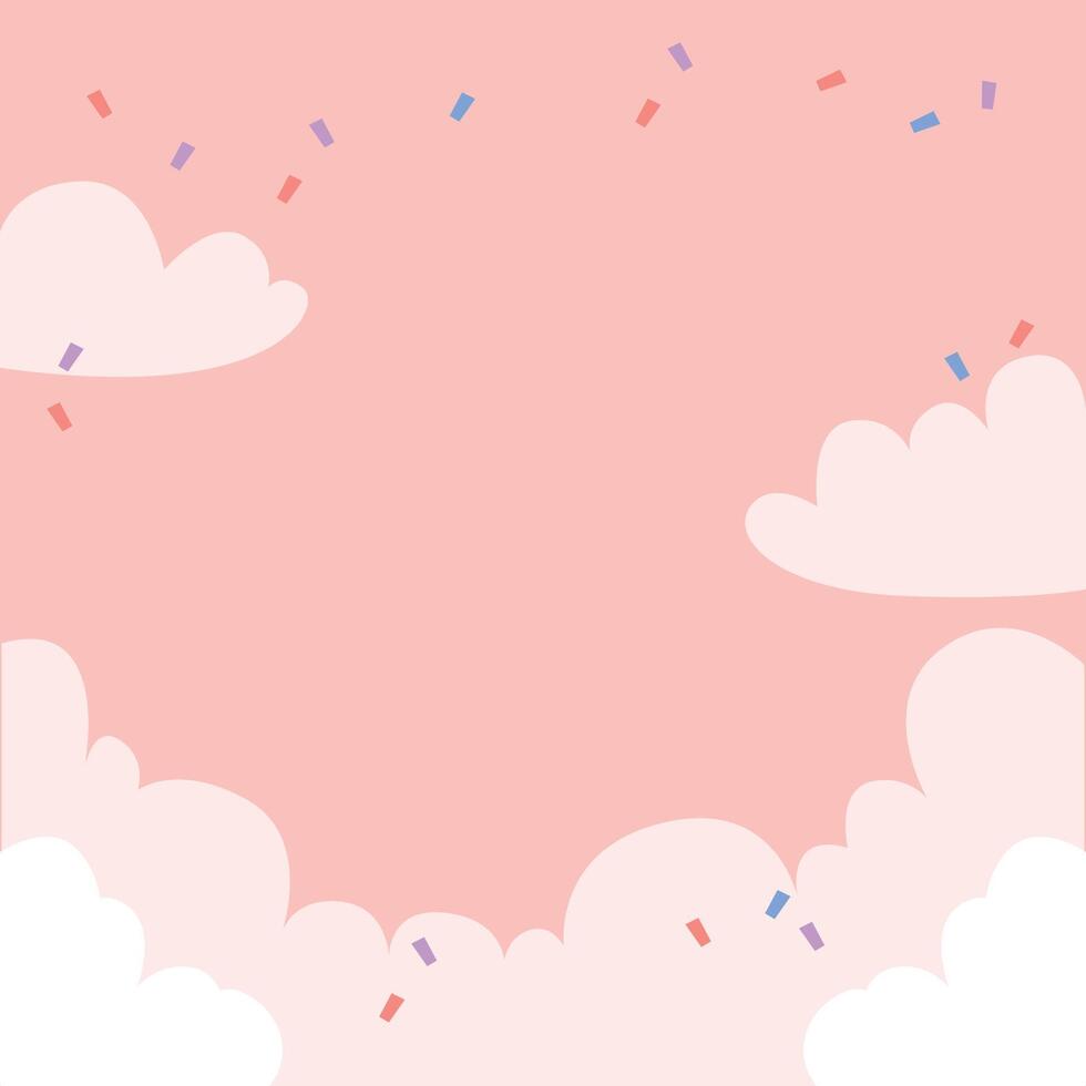 Cloud Stars Background Cute Simple Design vector
