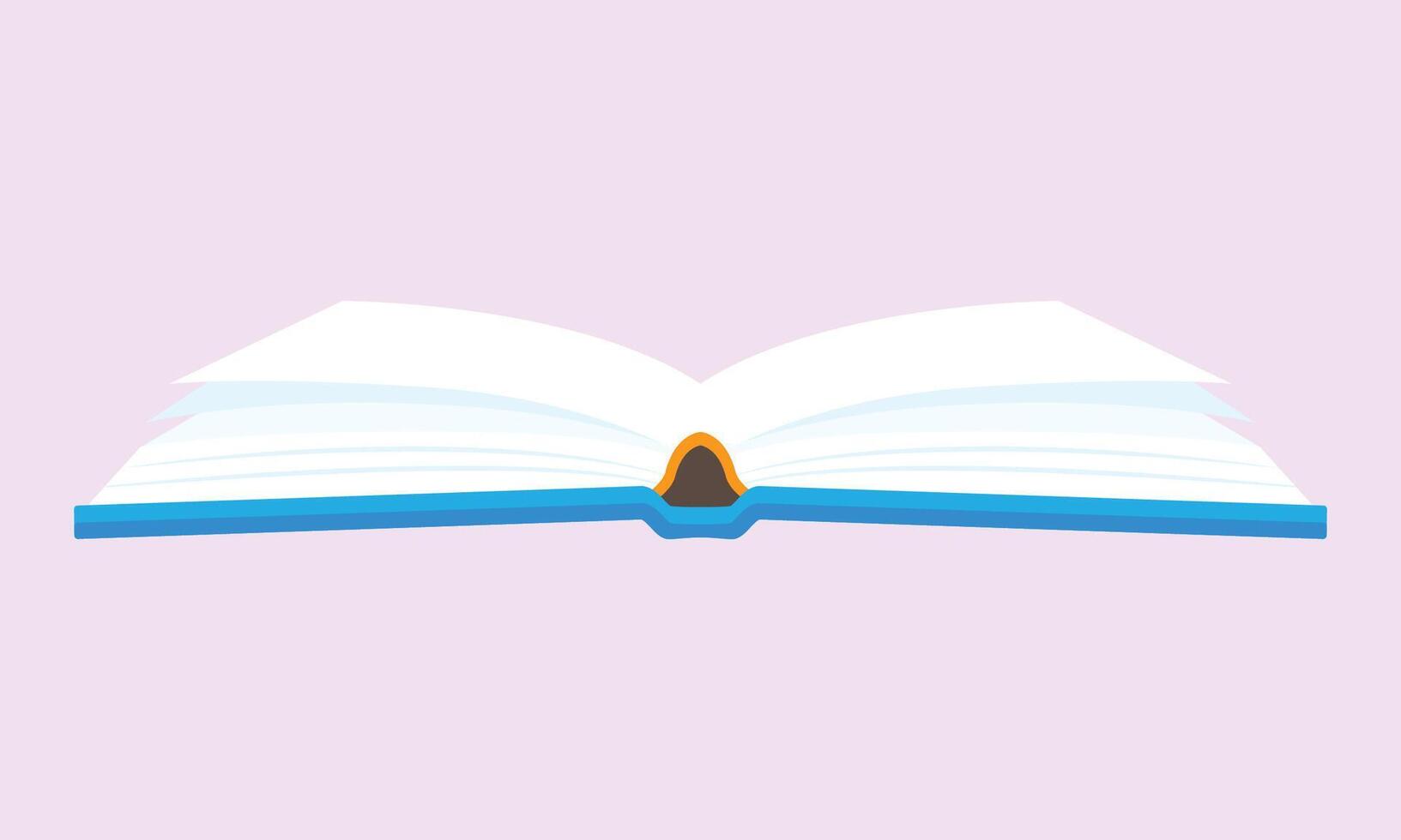 Open book icon Library or bookstore color symbol isolated on pink vector