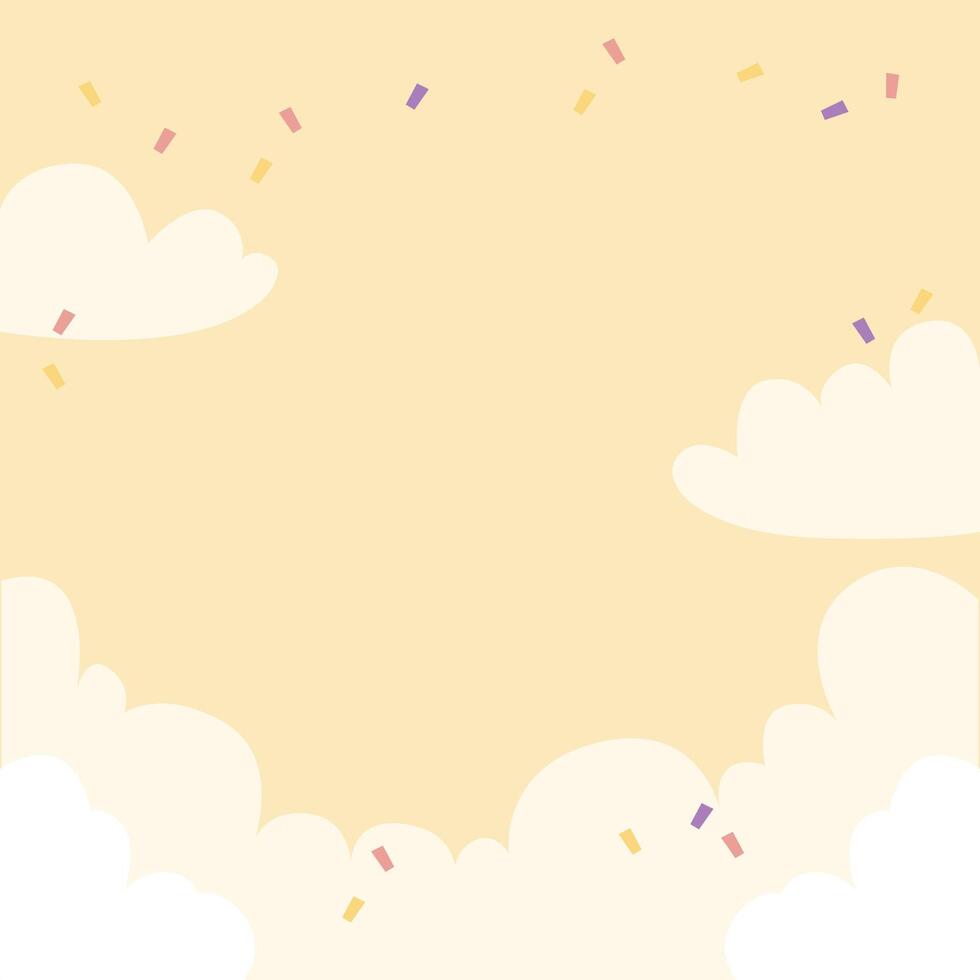 Cloud Stars Background Cute Simple Design vector