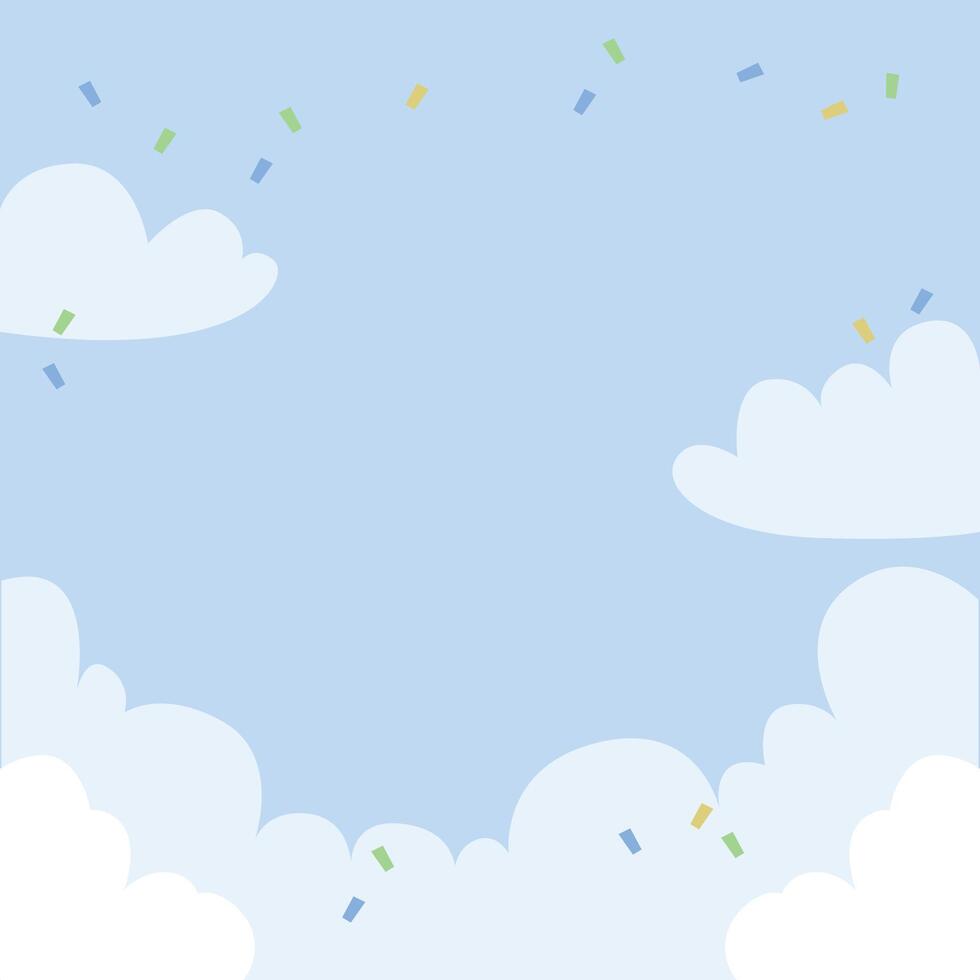 Cloud Stars Background Cute Simple Design vector
