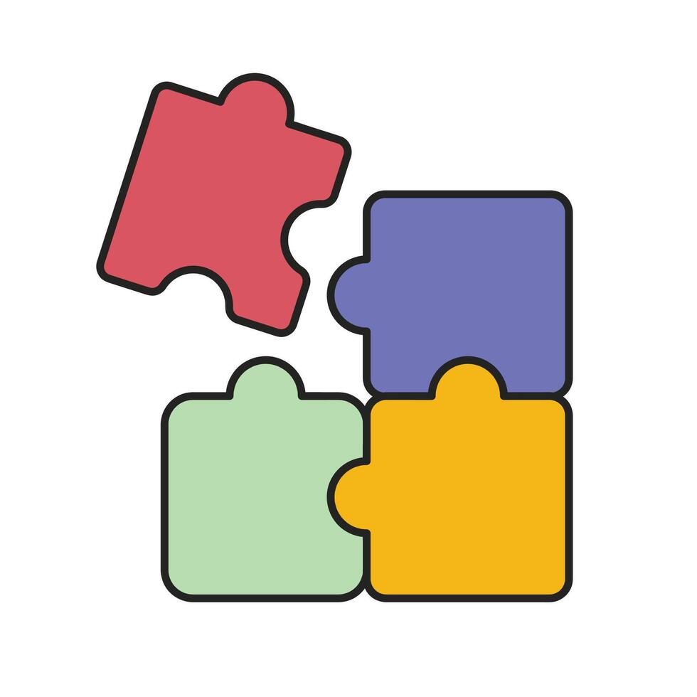 Autism puzzless illustration on white background vector