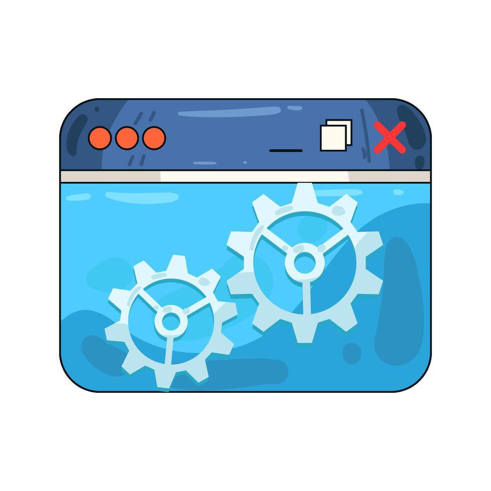 Illustration of website setting vector