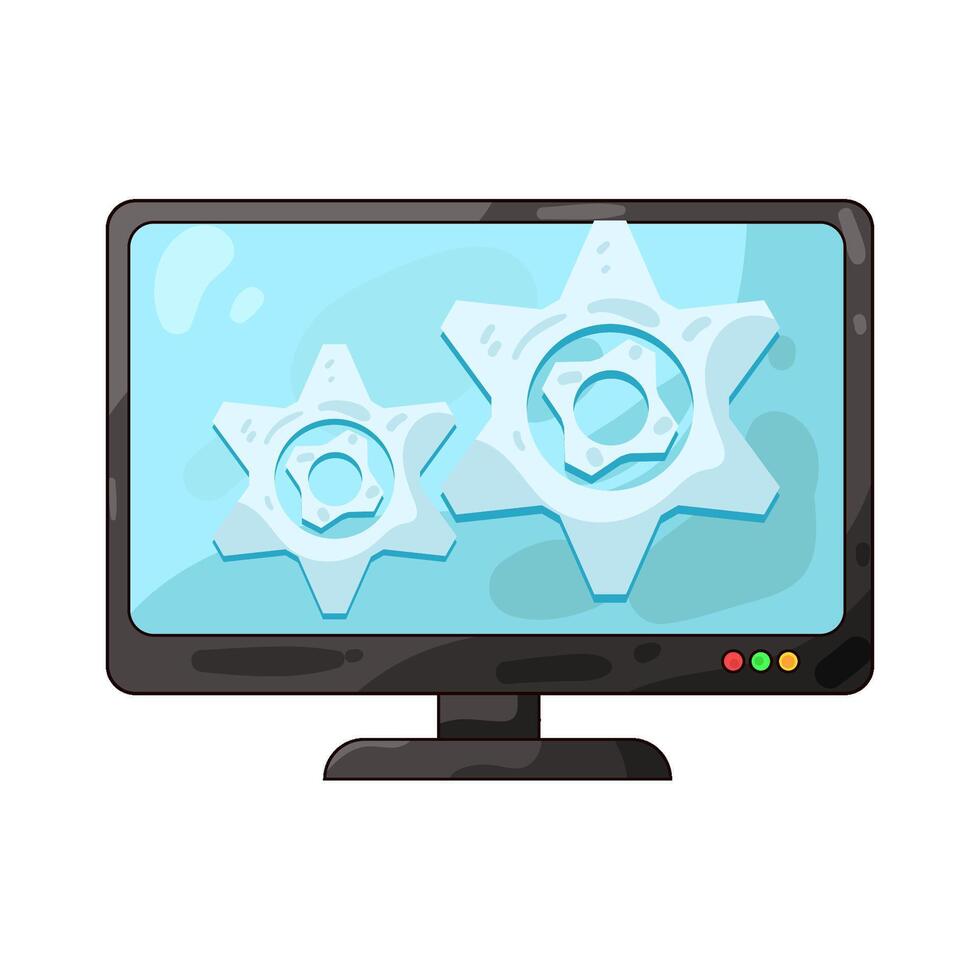 Illustration of computer setting vector