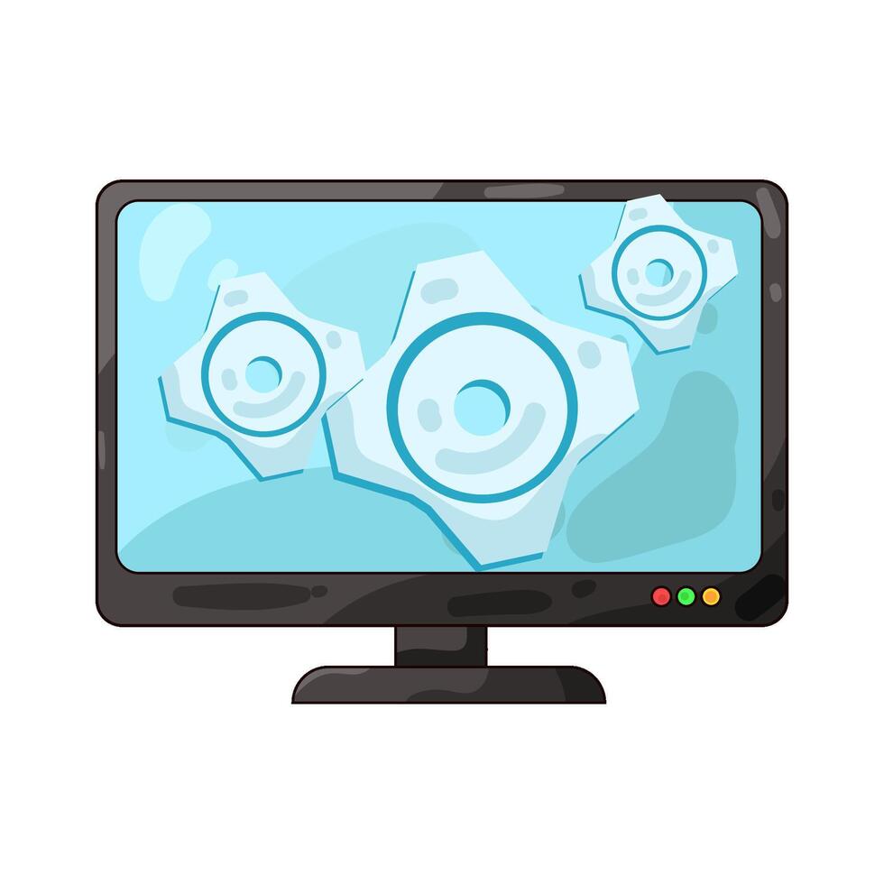 Illustration of computer setting vector