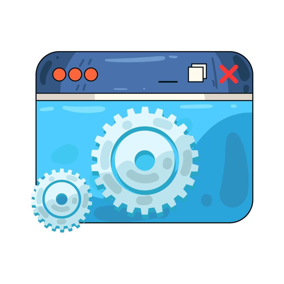 Illustration of website setting vector
