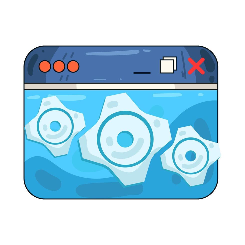 Illustration of website setting vector