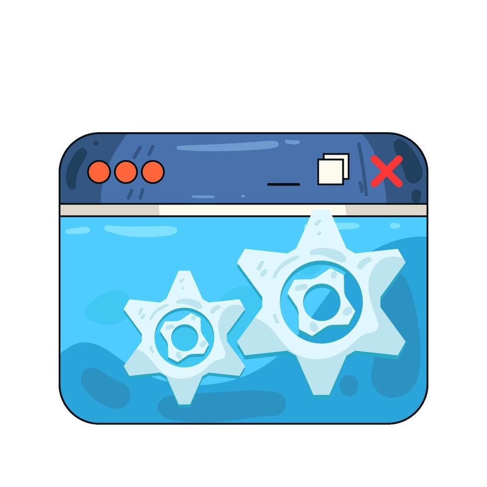 Illustration of website setting vector