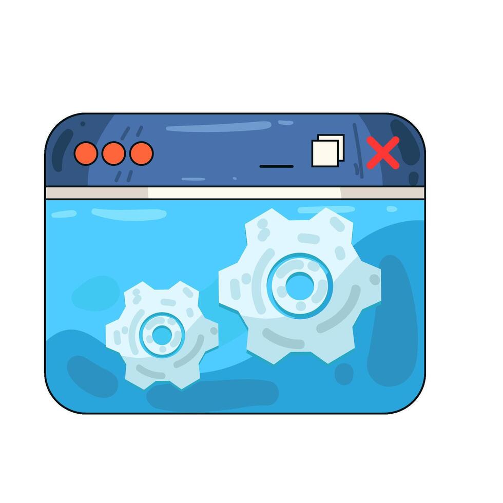 Illustration of website setting vector