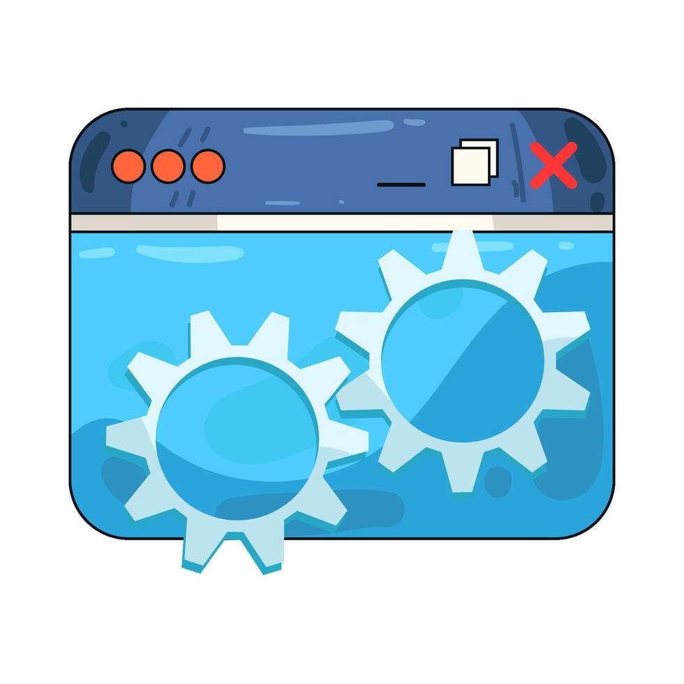 Illustration of website setting vector