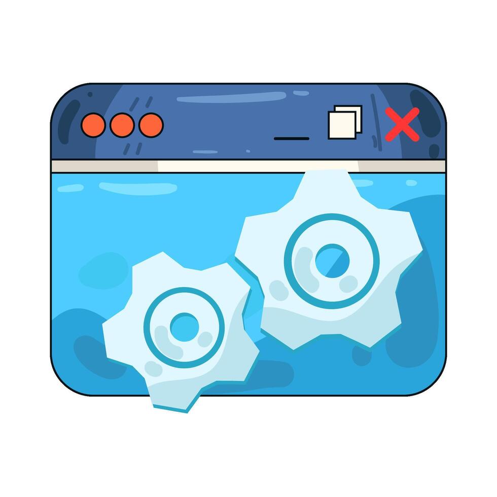 Illustration of website setting vector