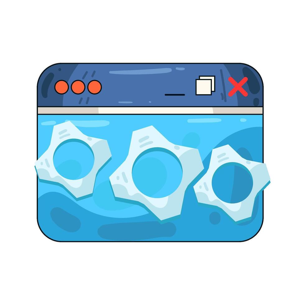 Illustration of website setting vector