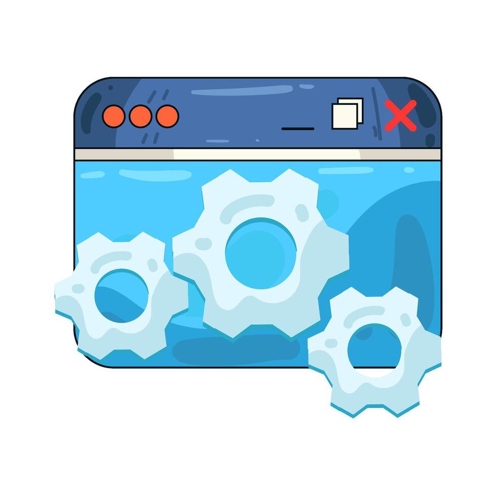Illustration of website setting vector