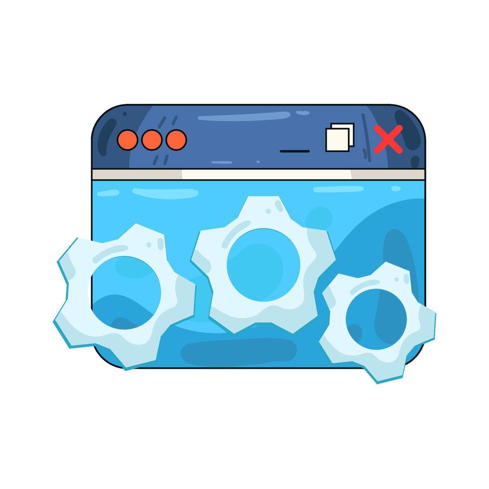 Illustration of website setting vector
