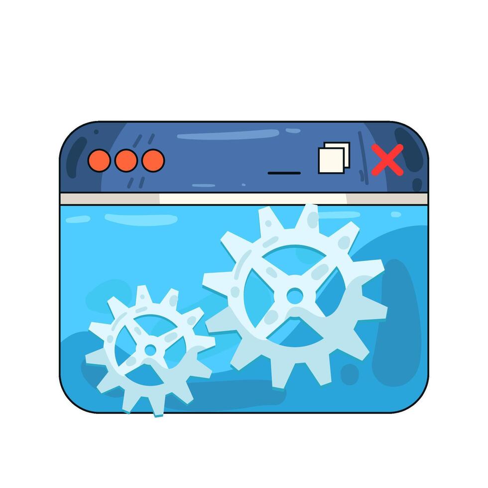 Illustration of website setting vector