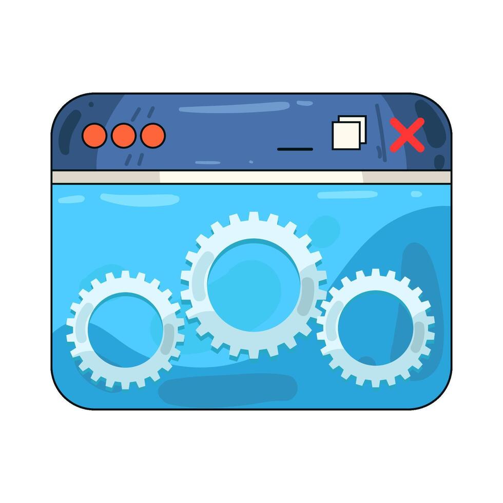Illustration of website setting vector