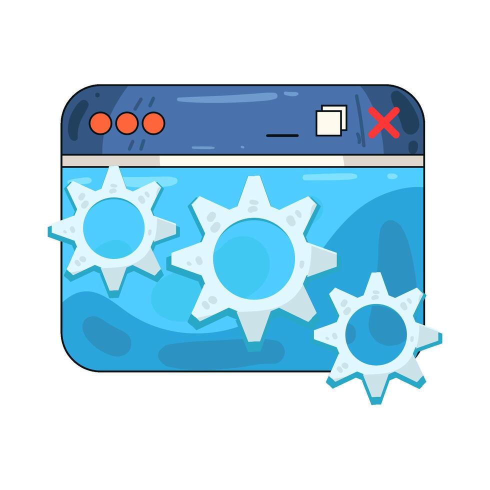 Illustration of website setting vector