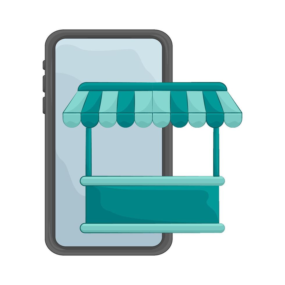 Illustration of marketplace vector