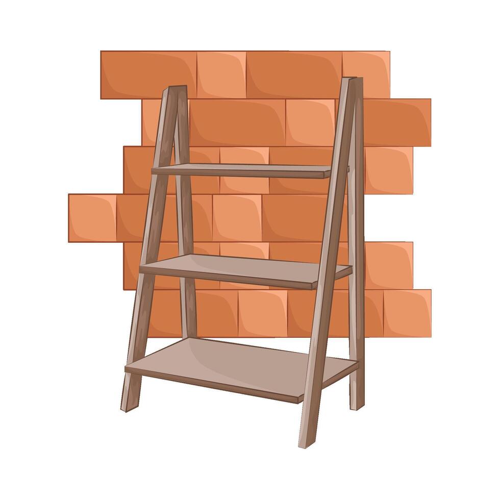 Illustration of portable ladder vector