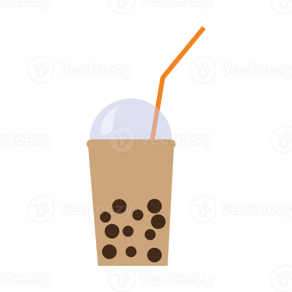Milk bubble tea drink tapioca cup. Boba bubble tea pearl taiwan thai drink tapioca. png