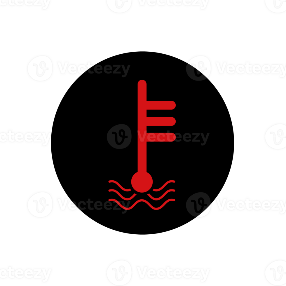 Temperature icon. Car dashboard sign. Flat illustration png