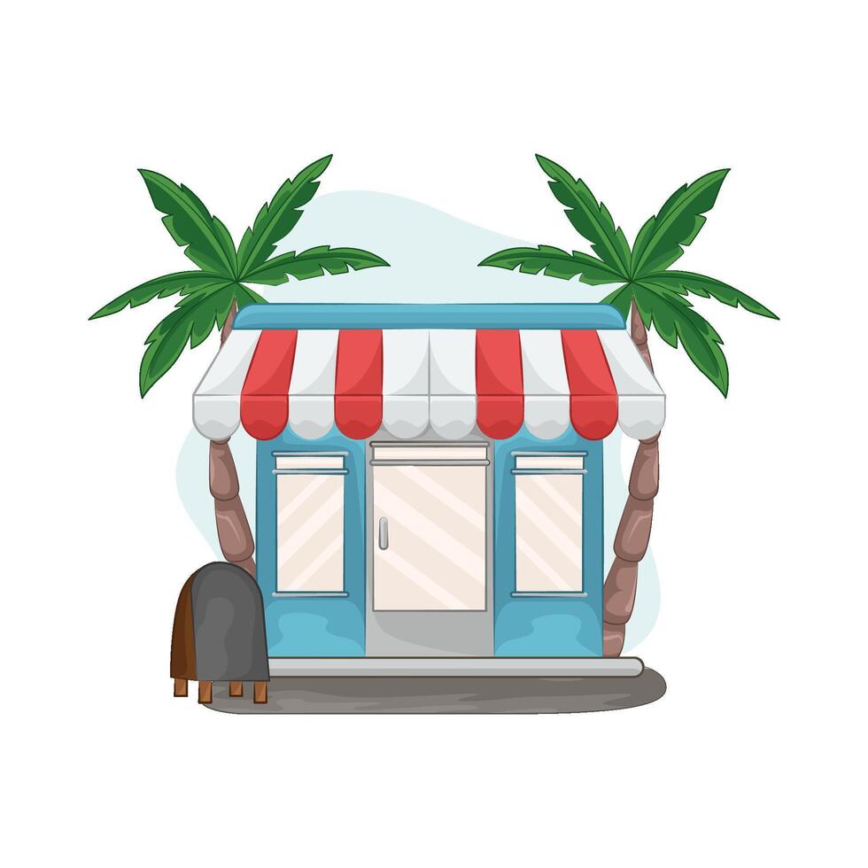 Illustration of shop vector