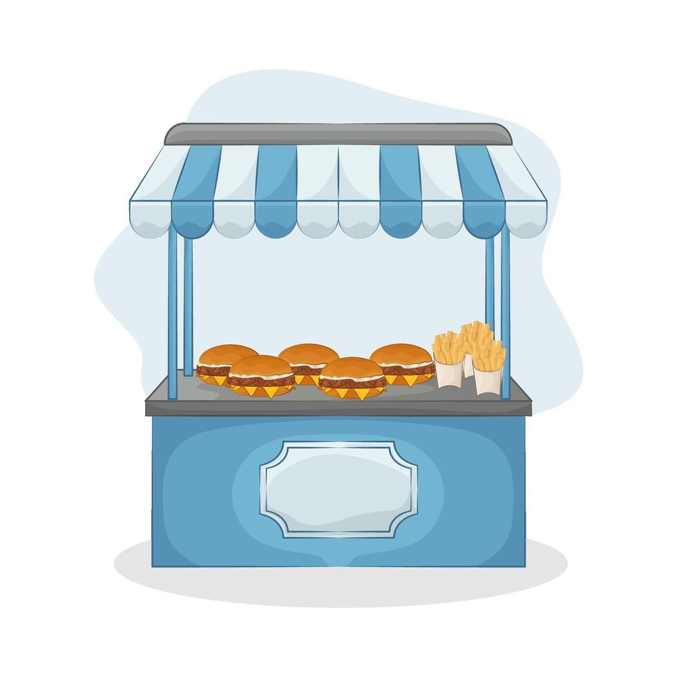 Illustration of burger shop vector