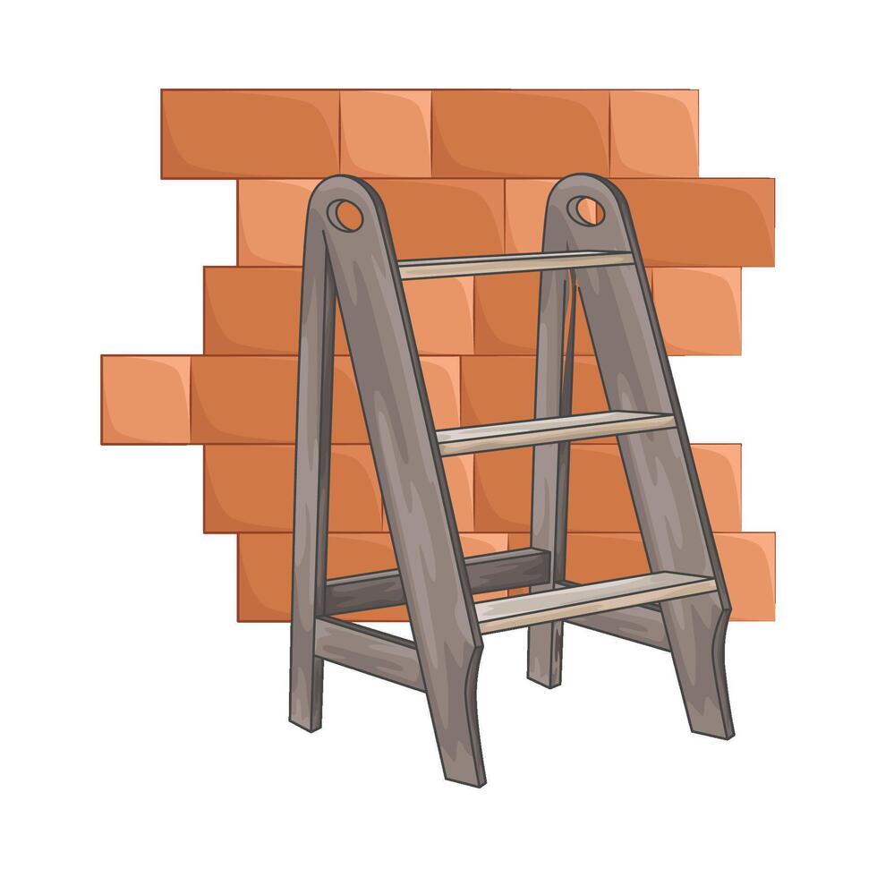 Illustration of portable ladder vector