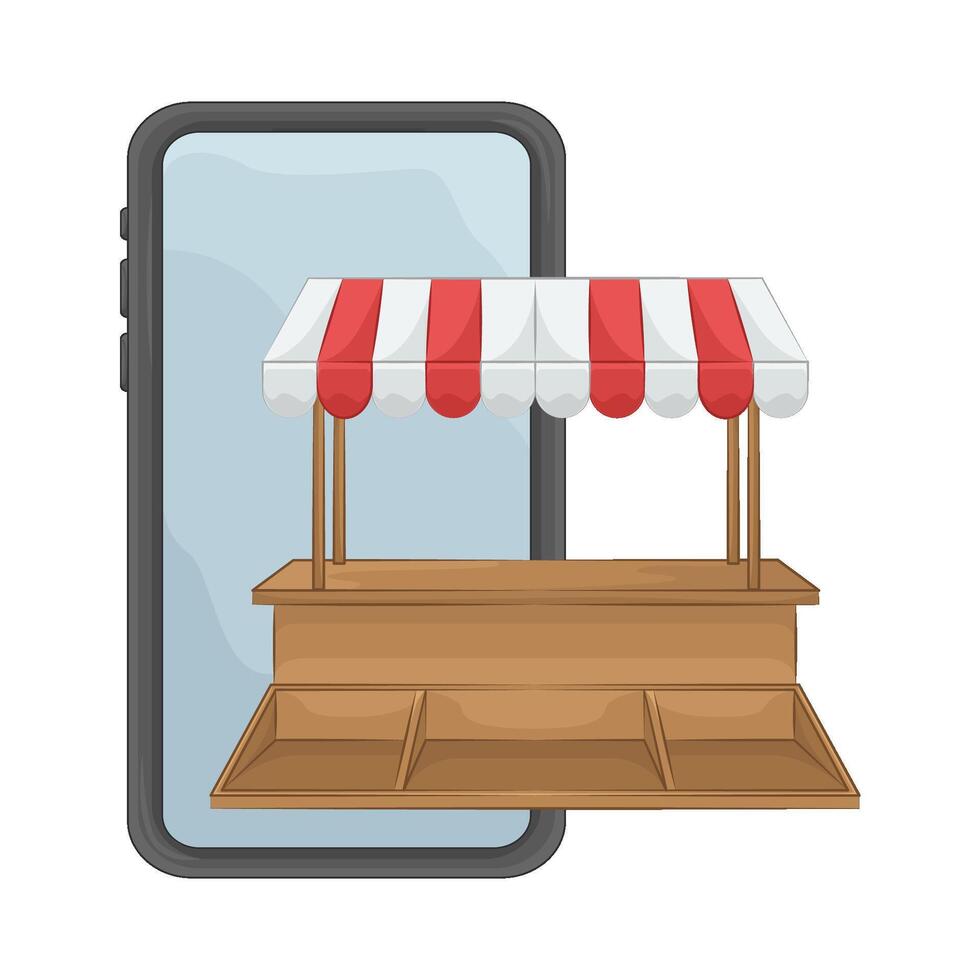 Illustration of marketplace vector