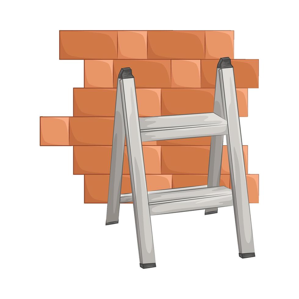 Illustration of portable ladder vector