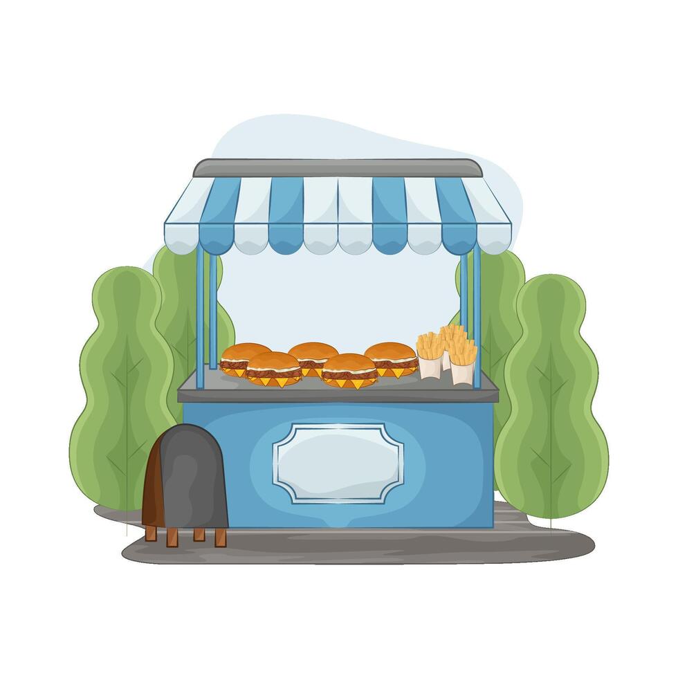 Illustration of burger shop vector