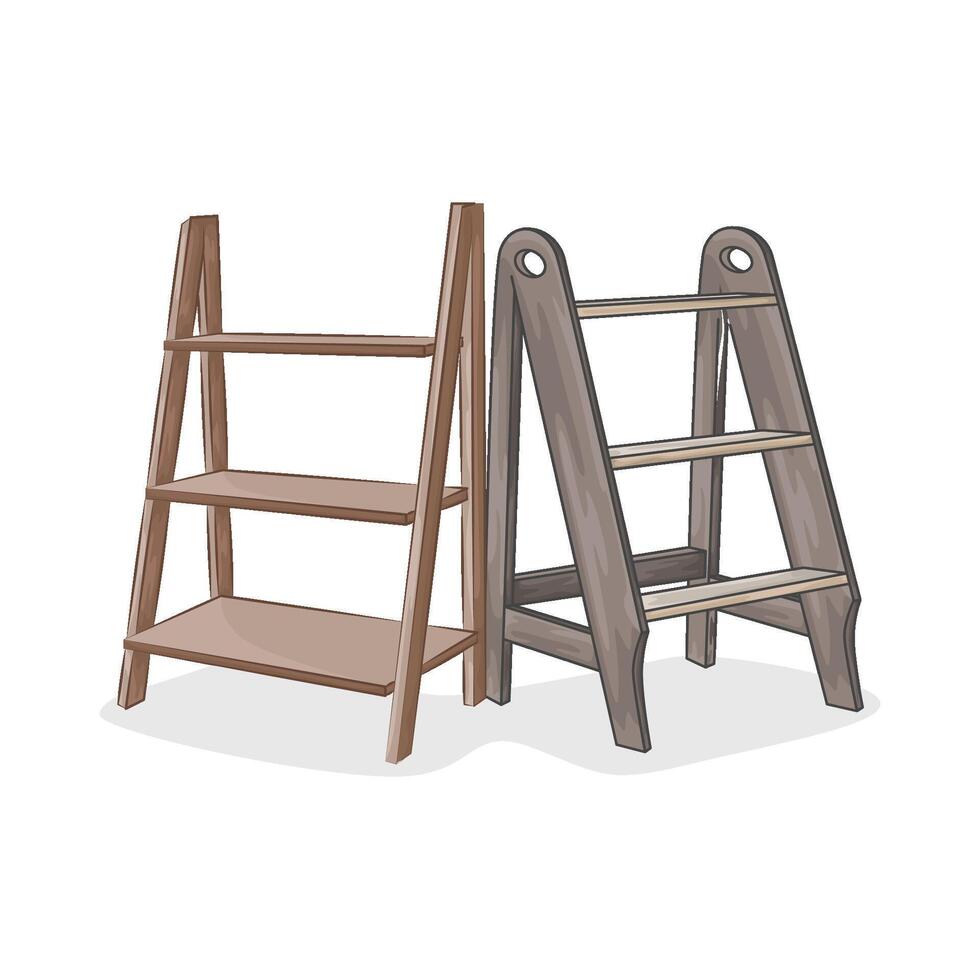 Illustration of portable ladder vector