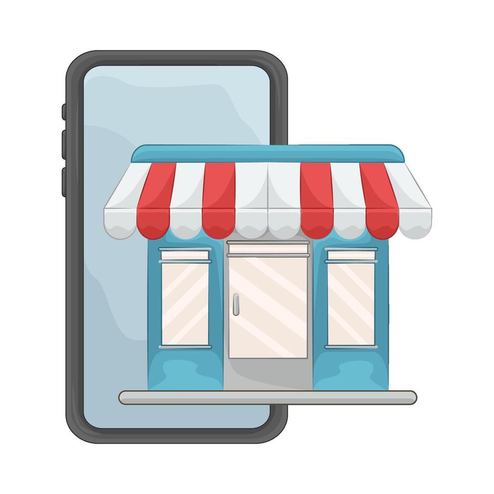 Illustration of marketplace vector