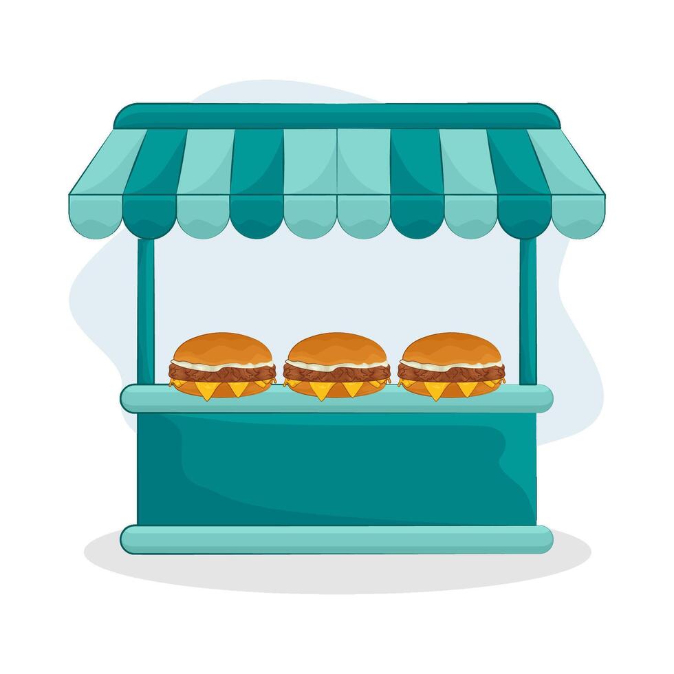 Illustration of burger shop vector