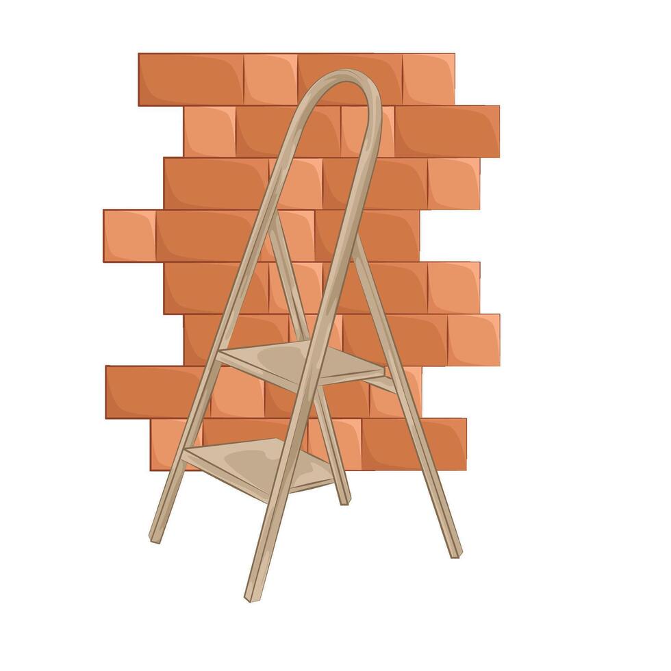 Illustration of portable ladder vector