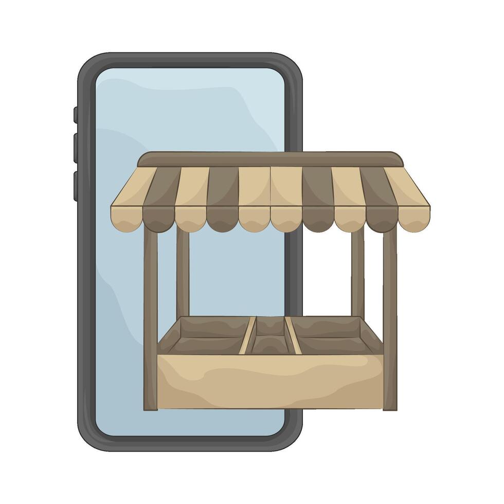 Illustration of marketplace vector