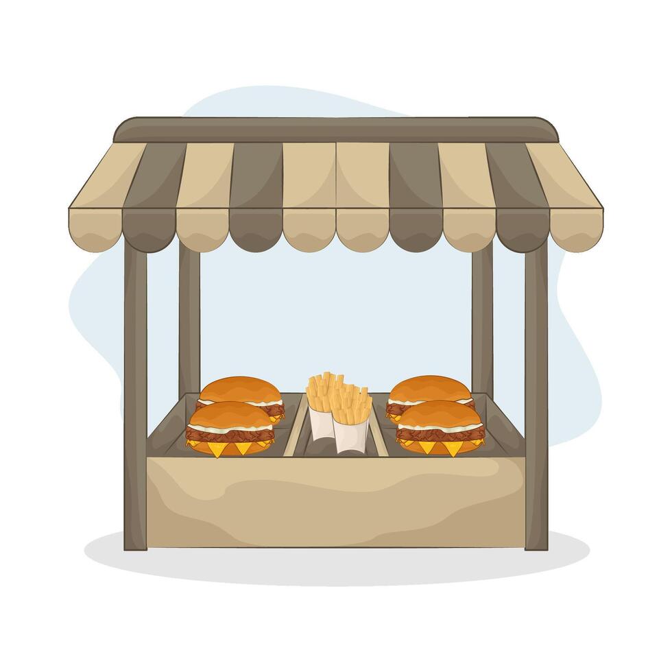 Illustration of burger shop vector